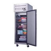 D28F, Commercial 27" 1 Solid Door Reach-In Freezer Stainless Steel 17.79 cu.ft.